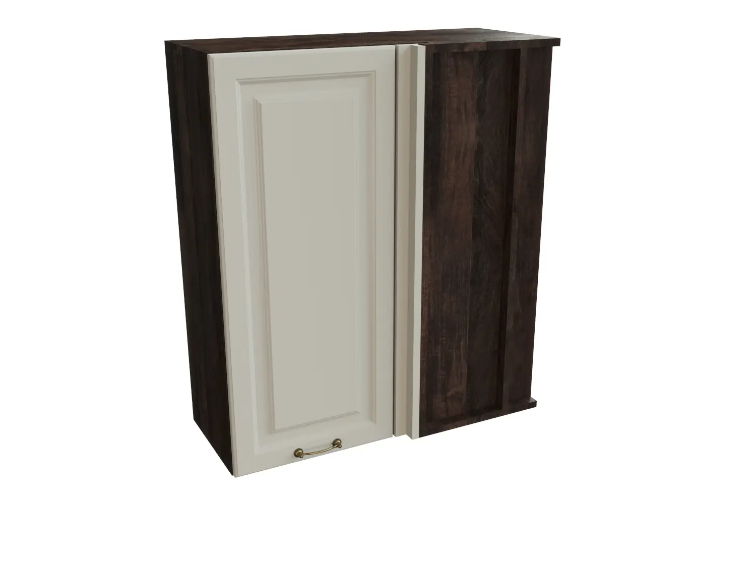 Изображение товара Навесной шкаф угловой Сурская мебель кальяри/кварц 69x92x34.5 см 1 дверца МДФ цвет кальяри/кварц