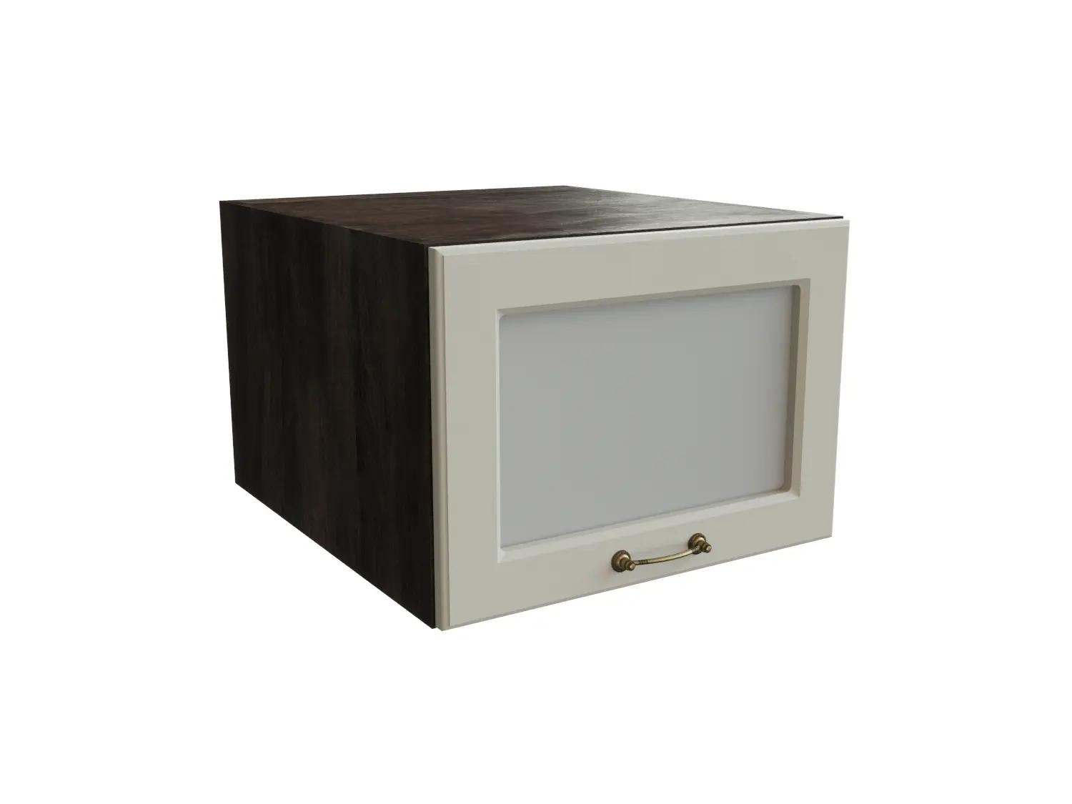 Изображение товара Навесной шкаф со стеклом Сурская мебель кальяри/кварц 50x35.8x57.4 см МДФ цвет кальяри/кварц