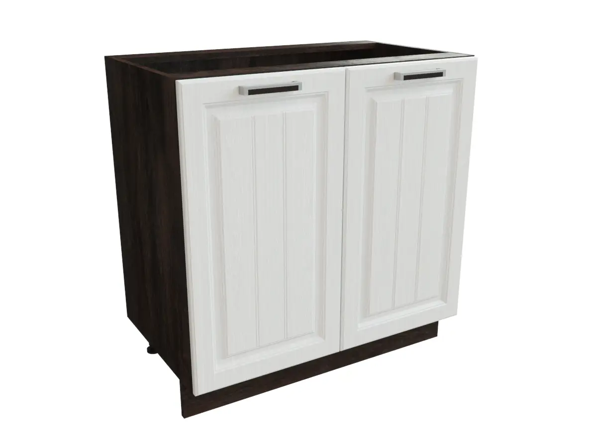 Изображение товара Напольный шкаф с 2 дверцами Сурская мебель Прага 80x81.6x47.8 см ЛДСП цвет кальяри/белое дерево