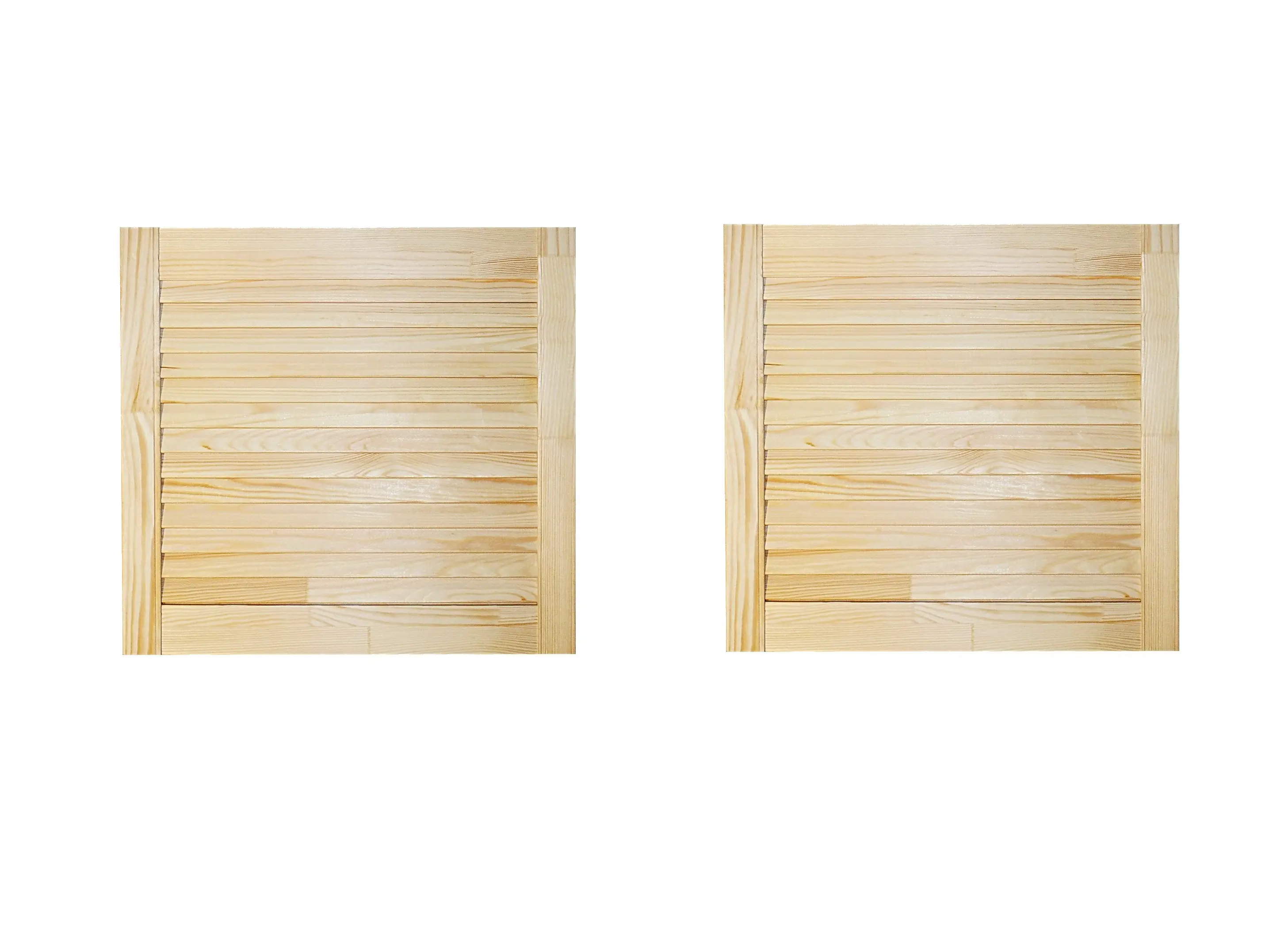 Изображение товара Жалюзийная дверь деревянная 2 шт Леспроф 46.70x59.40 см сосна