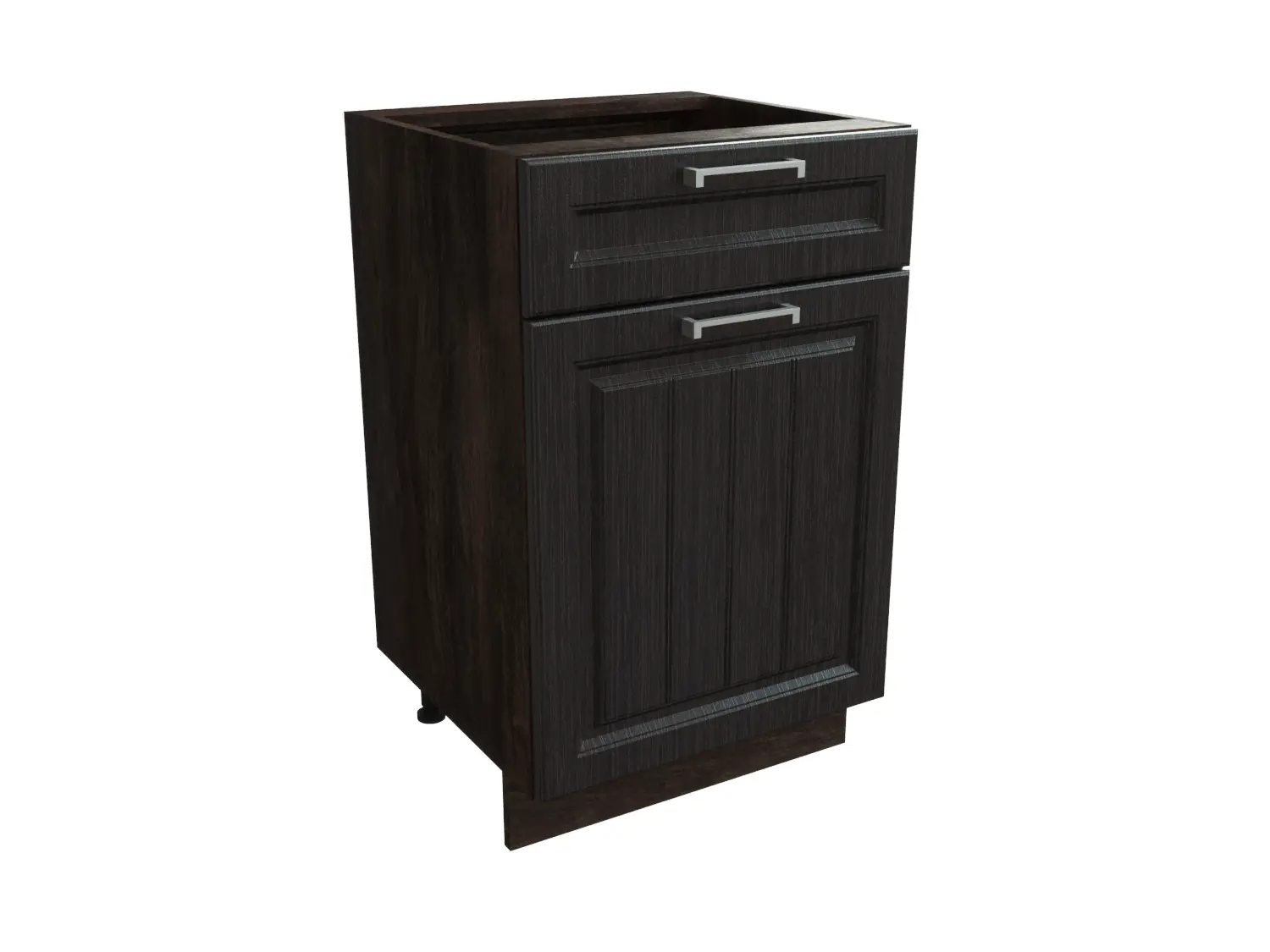 Изображение товара Напольный шкаф с ящиком и с 1 дверцей Сурская мебель Прага 50x81.6x47.8 см ЛДСП цвет кальяри/венге