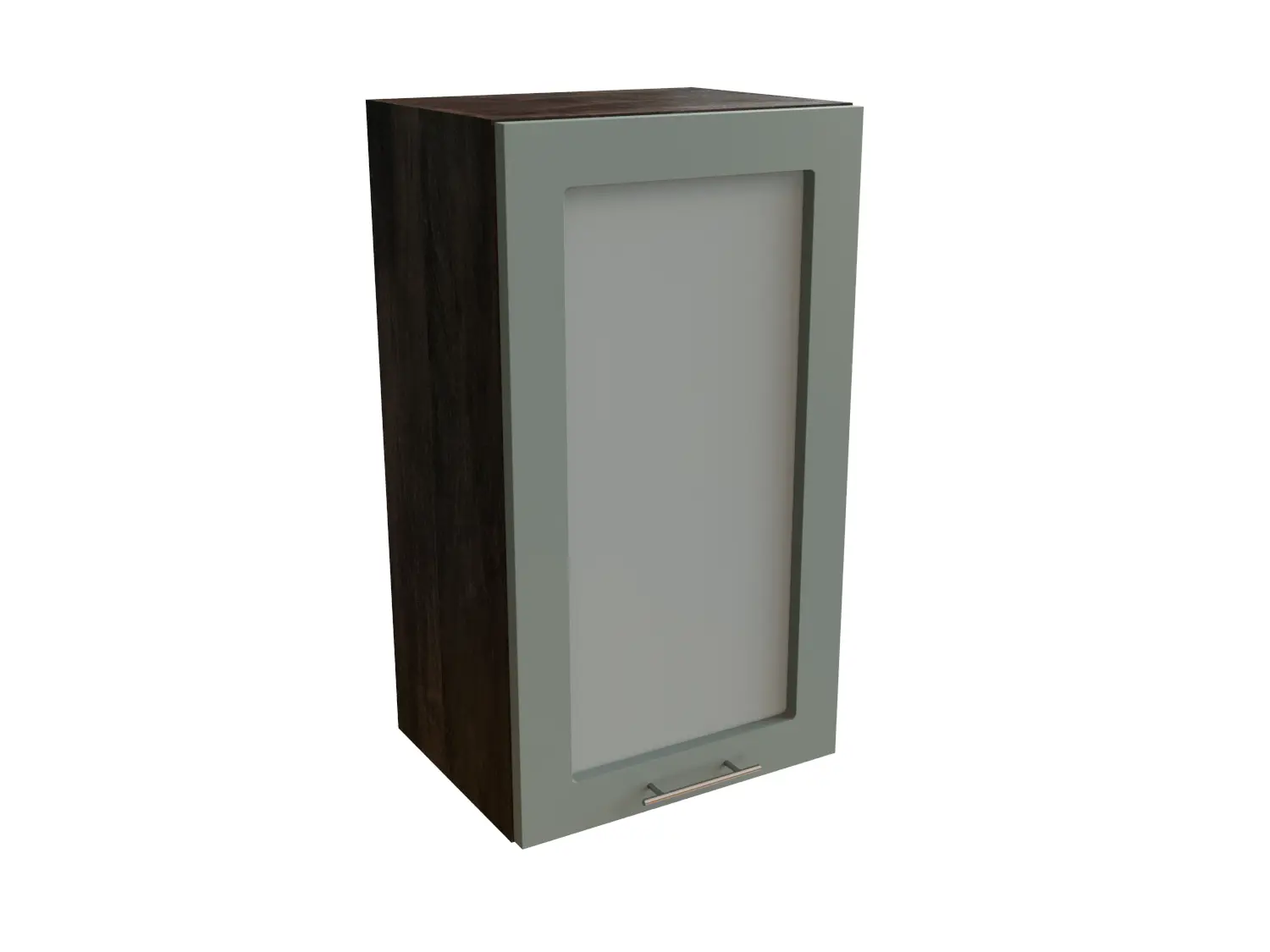 Изображение товара Навесной шкаф с 1-ой остекленной дверцей Сурская Мебель Валерия 40x71.60x31.80 см МДФ цвет кальяри/лагуна