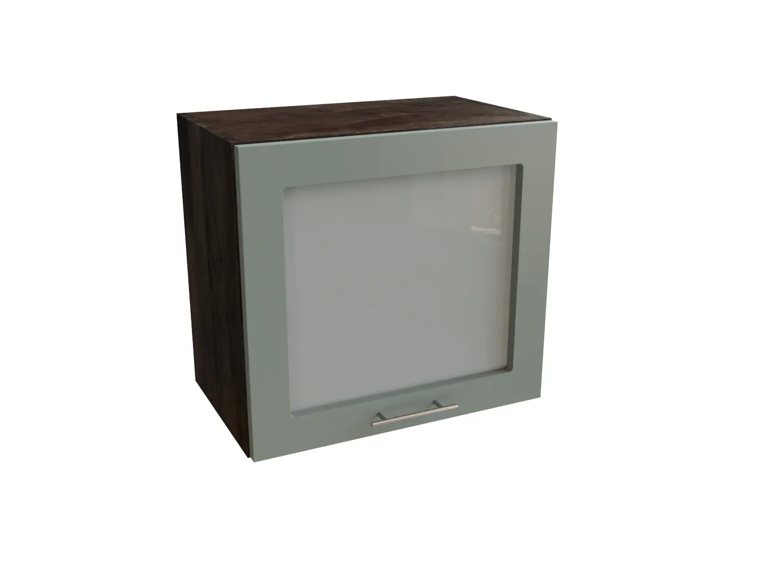 Изображение товара Навесной шкаф горизонтальный с 1-ой остекленной дверцей Сурская Мебель Валерия 50x46x31.80 см МДФ цвет кальяри/лагуна