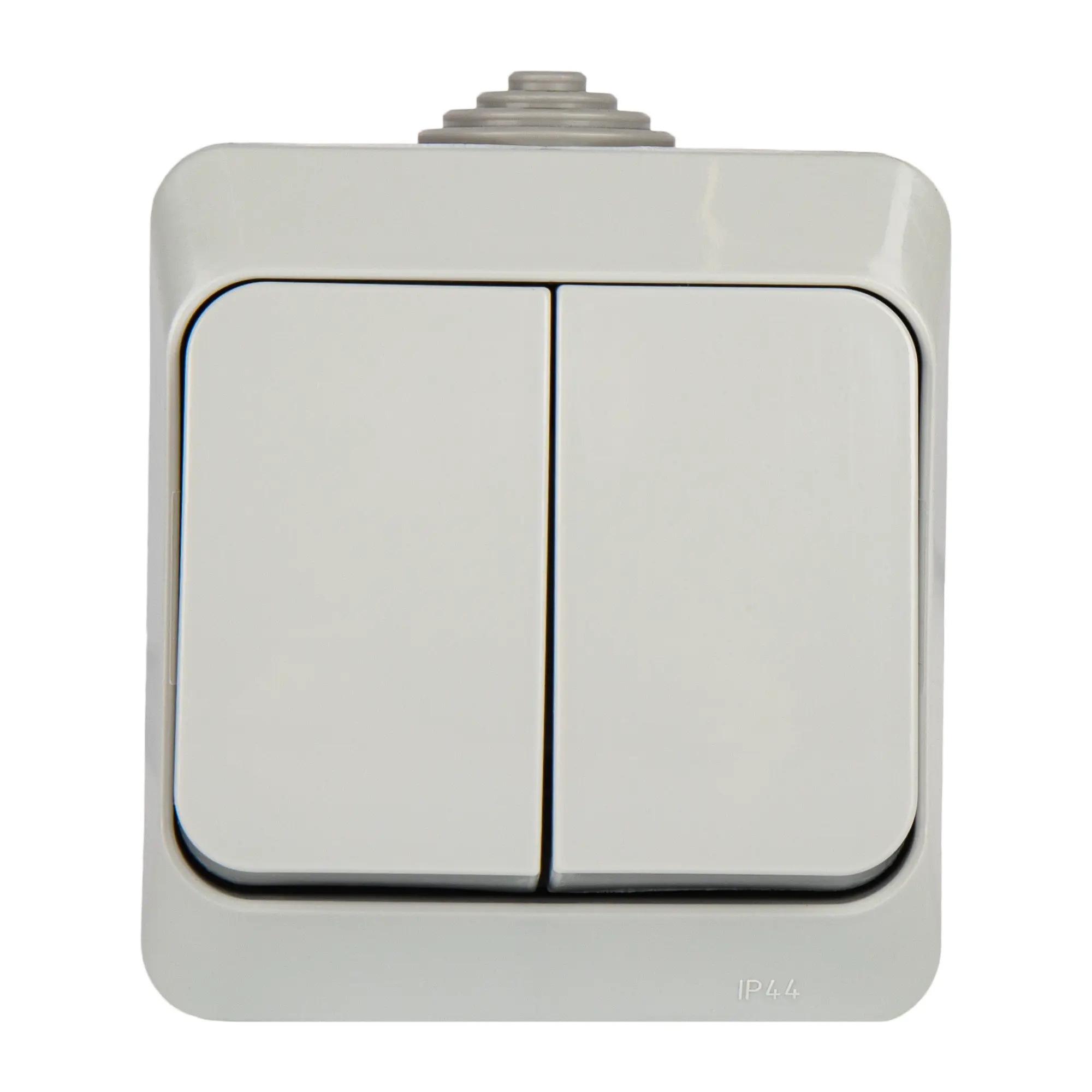 Изображение товара Выключатель накладной Этюд 2 клавиши IP44 серый SYSTEME ELECTRIC