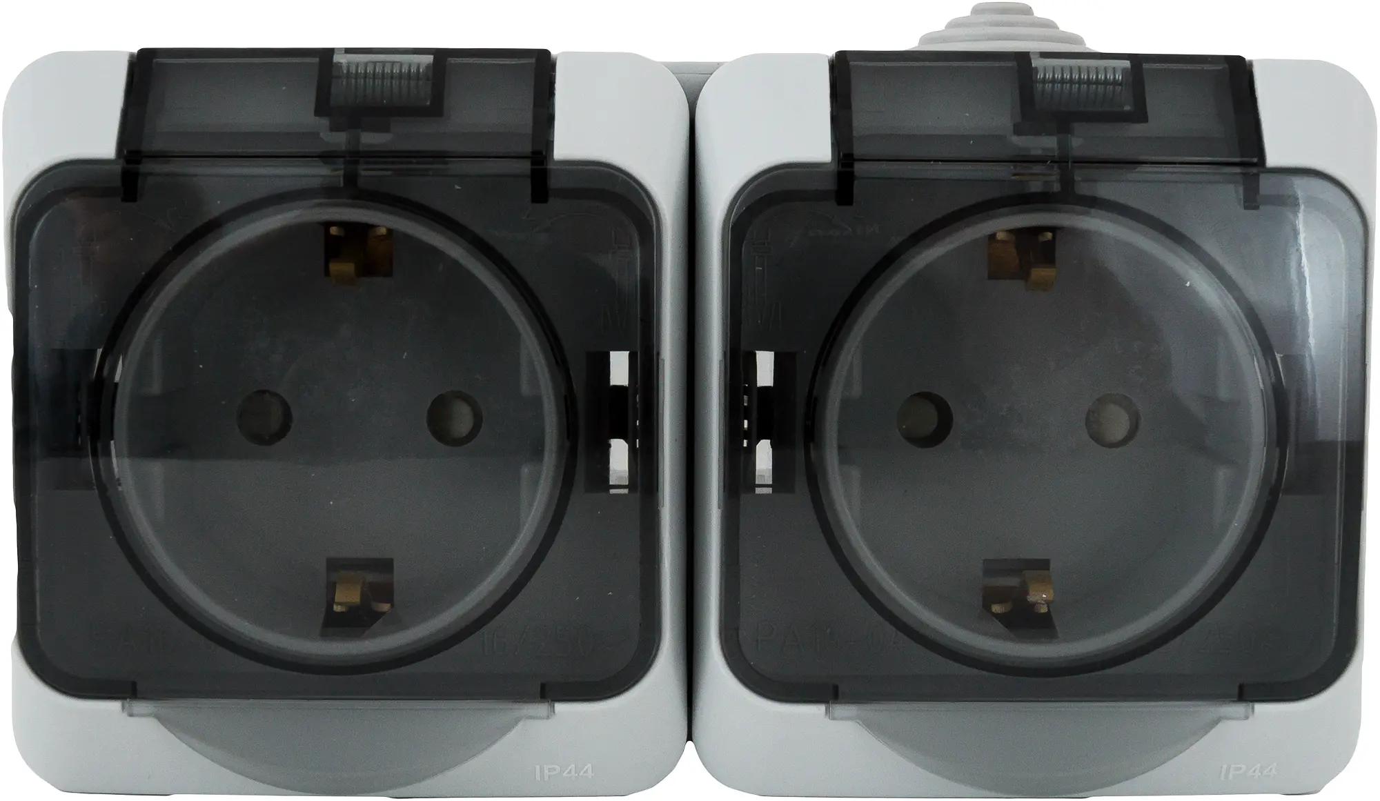 Изображение товара Двойная влагозащищенная накладная розетка серии Этюд IP44 SYSTEME ELECTRIC