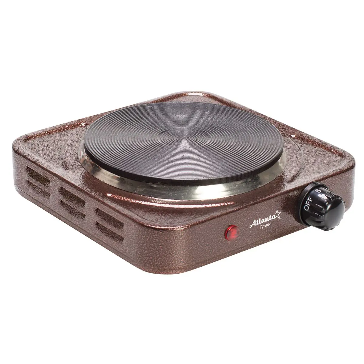 Изображение товара Электрическая настольная плита Atlanta ATH-1736 29.50 см 1 конфорка цвет коричневый
