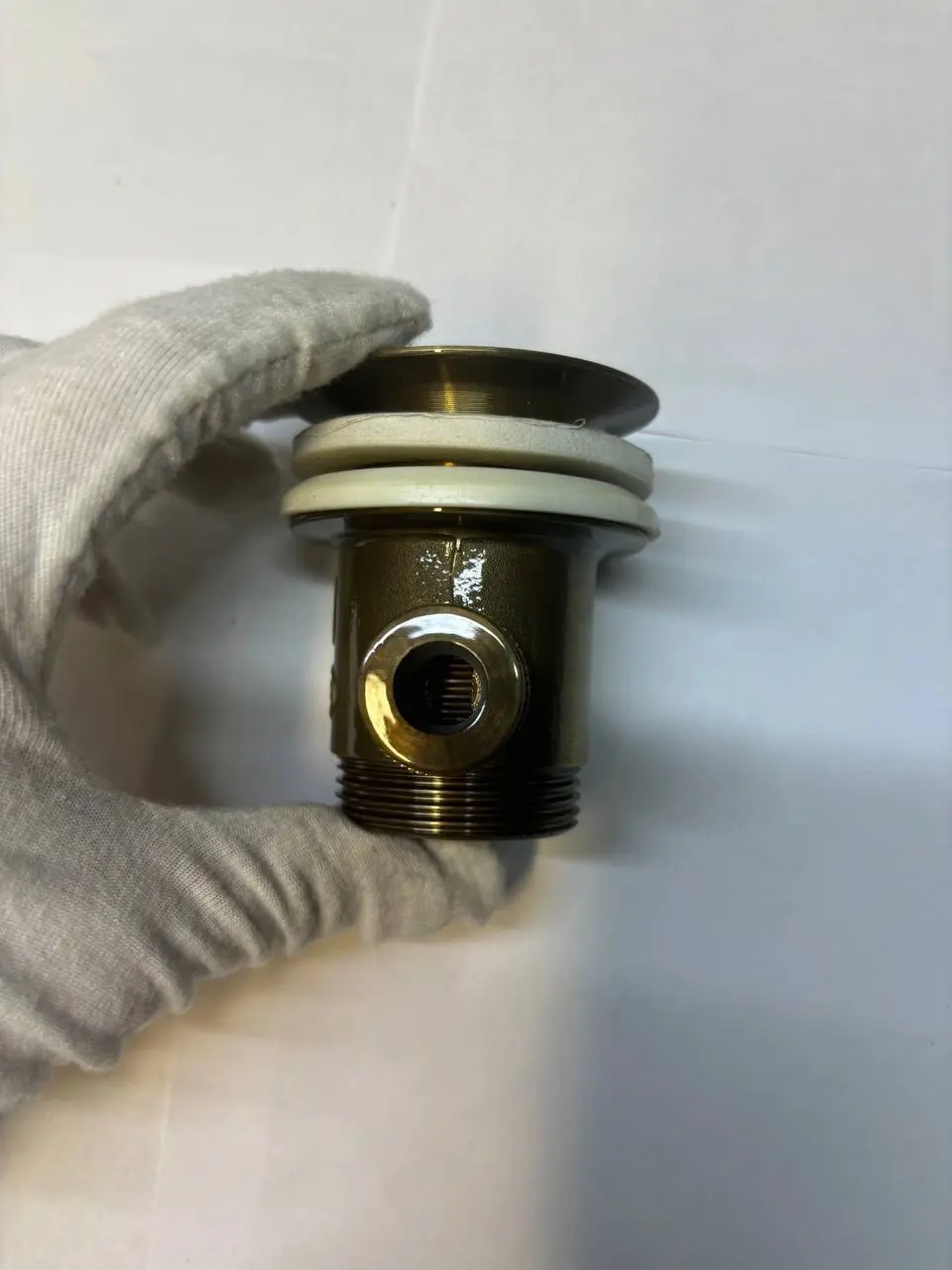 Изображение товара Донный клапан для раковины RavSlezak MD0013SM бронза латунь 11 см с механизмом клик-клак