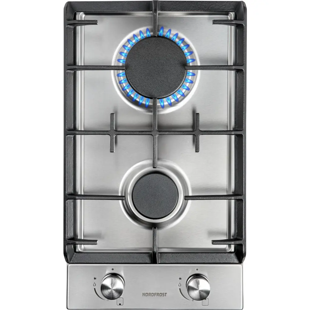 Изображение товара Газовая варочная панель NORDFROST HS 3022 X 2 конфорки серебристая встраиваемая