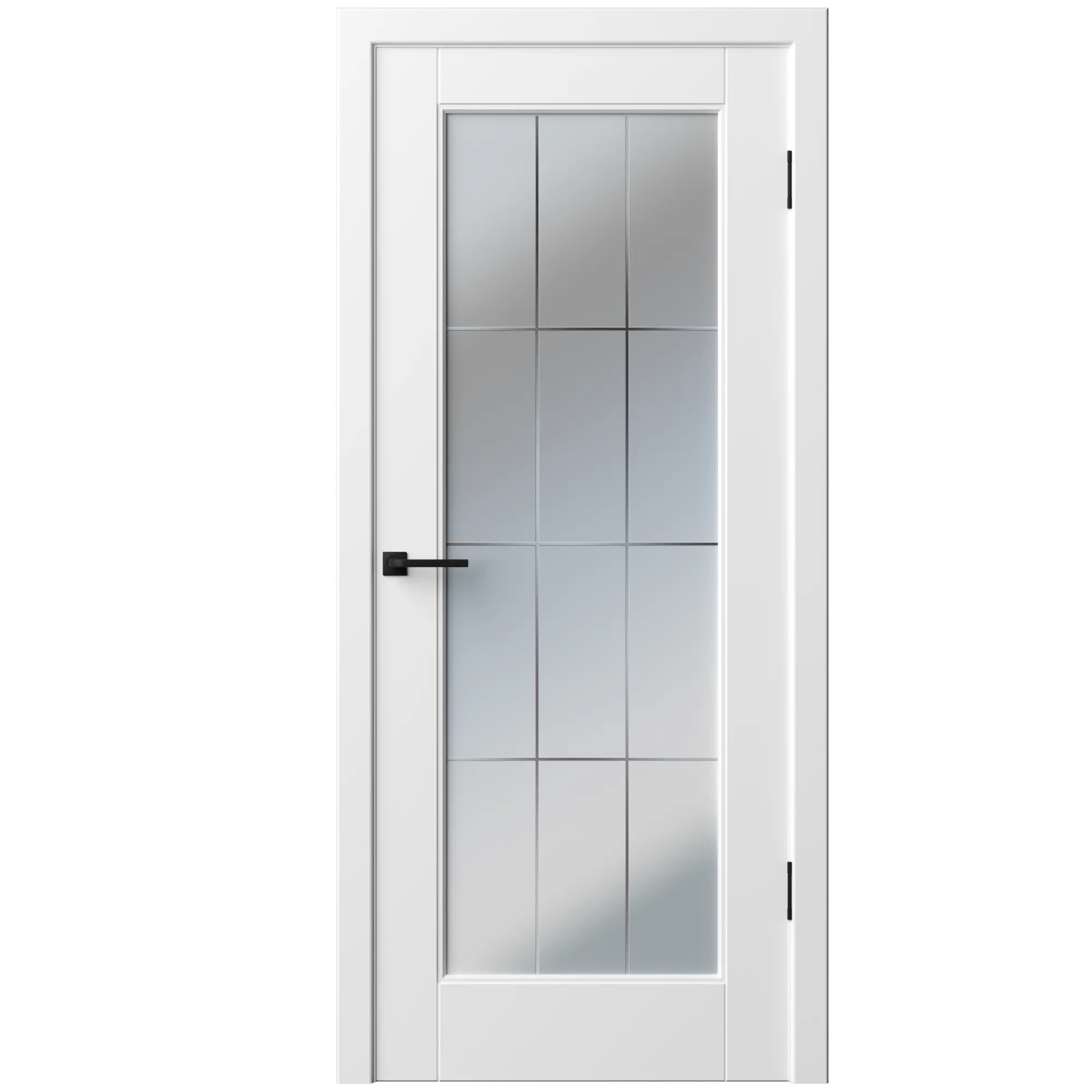 Изображение товара Межкомнатная стеклянная дверь Прадо-11 80x190 см белая с замком и петлями