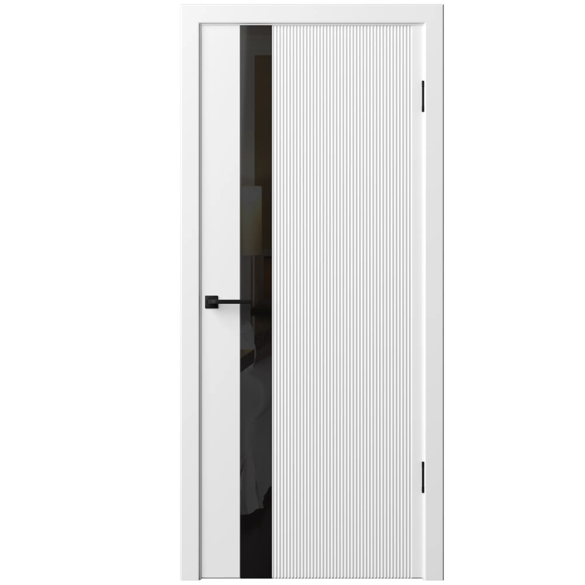 Изображение товара Межкомнатная дверь Синди-5 с остеклением и замком белая 60x190 см