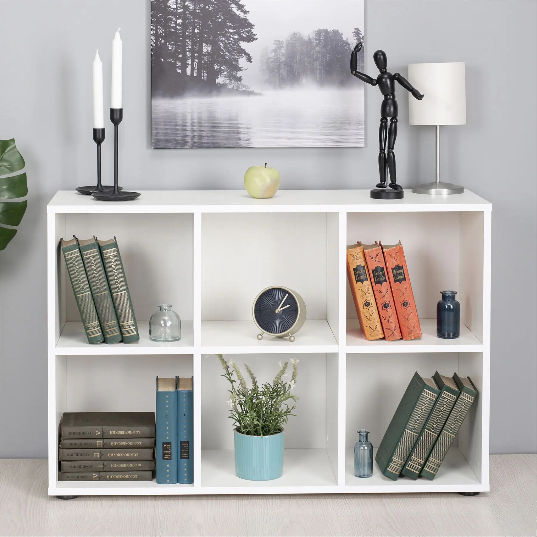 Изображение товара Стеллаж Моби 95.7x64.3x30.1 см ЛДСП белый угловой универсальный