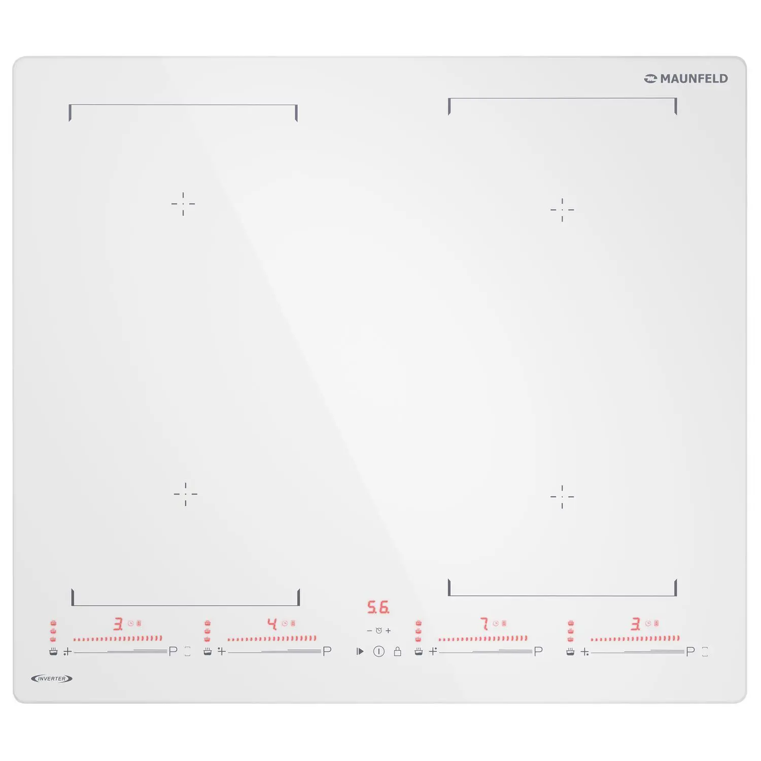 Изображение товара Индукционная варочная панель Maunfeld CVI604SBEXWH белая 59 см