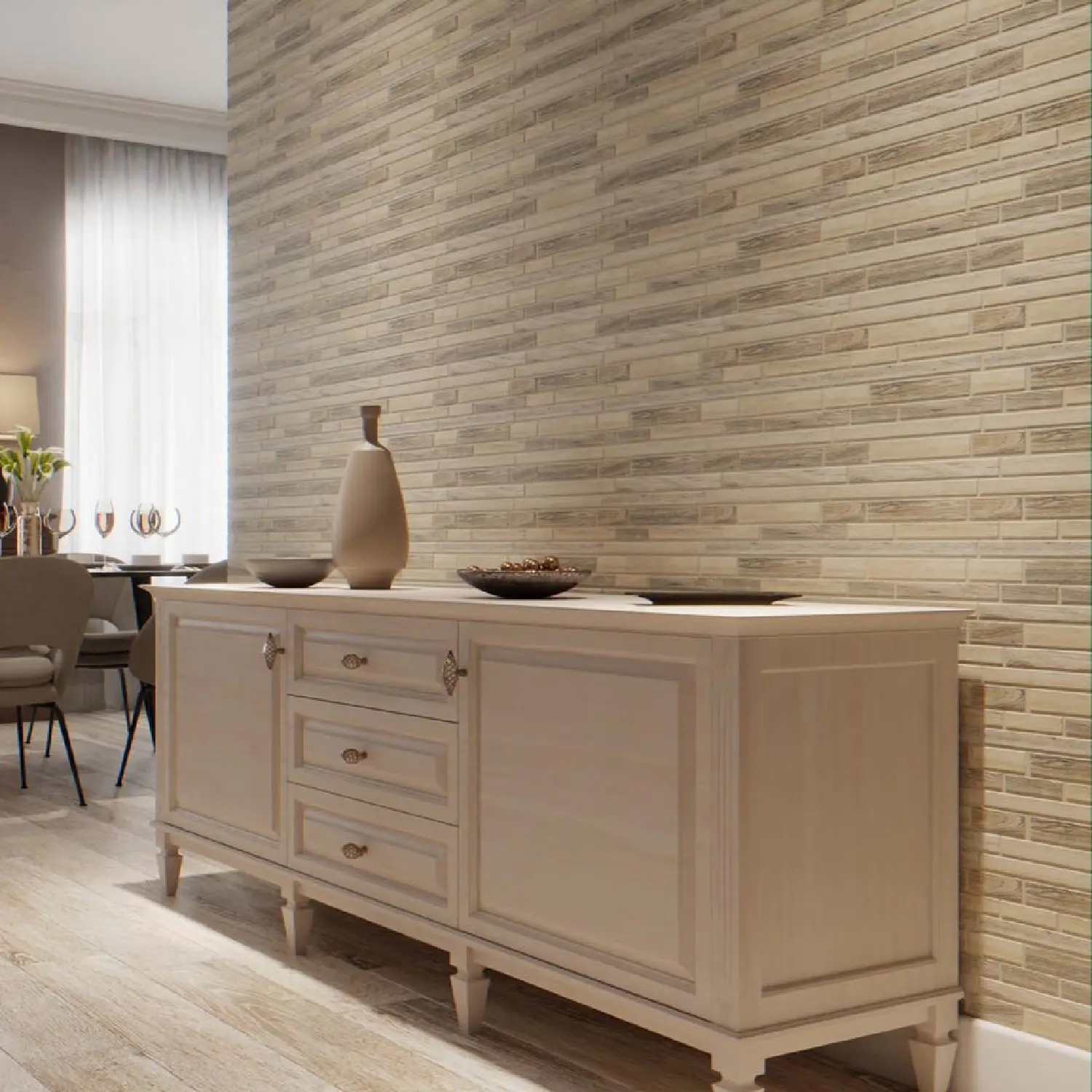 Изображение товара Керамогранит Estima Brigantina 14.6x60 см бежевый и имитирующий дерево