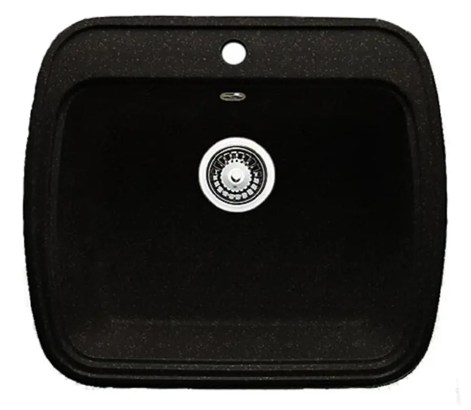Изображение товара Мойка для кухни врезная Granicom G-003 49x56.5 см глубина чаши 22 см искусственный камень цвет антрацит