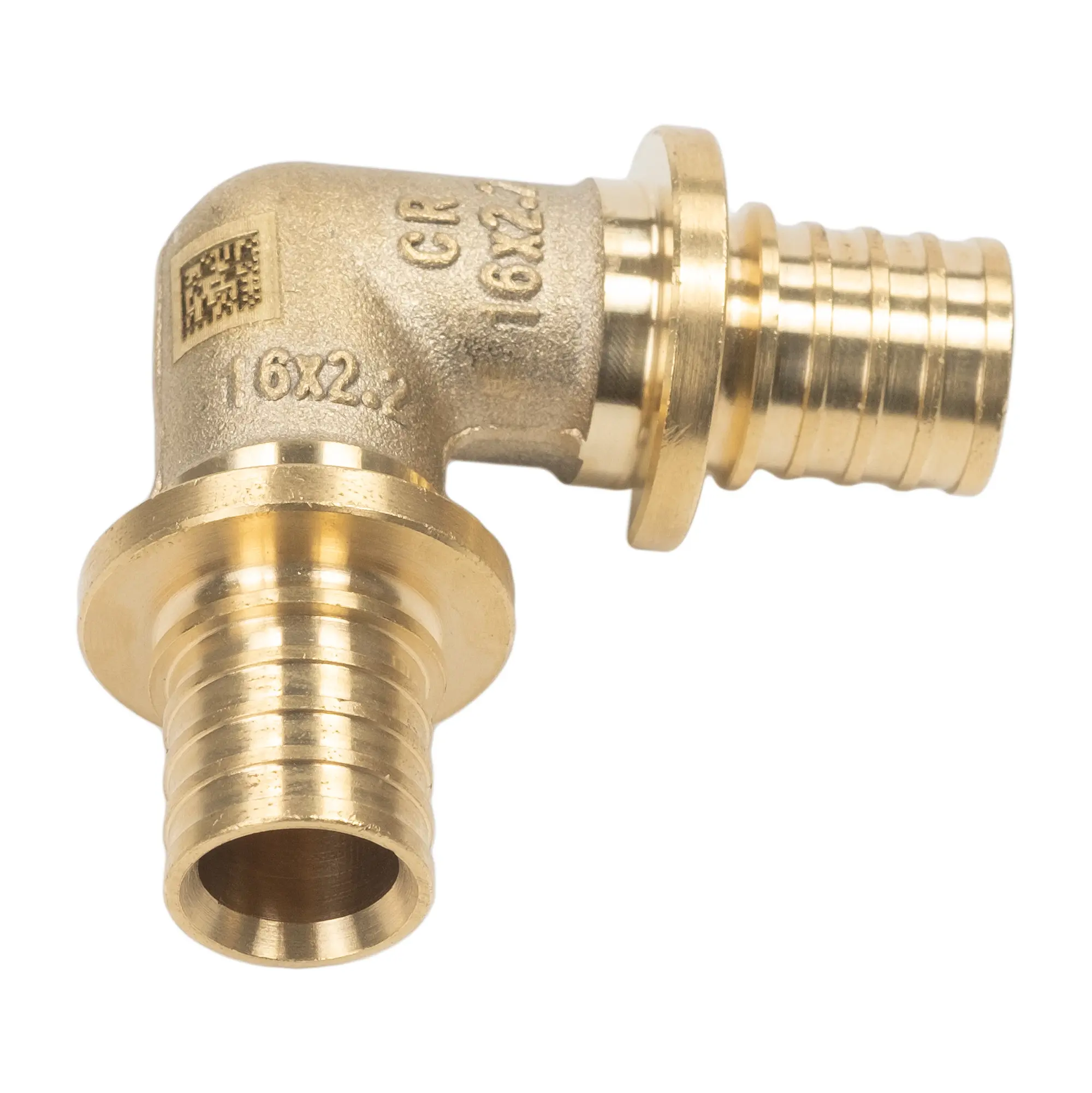 Изображение товара Угольник 90° Рехау 16x16 мм латунь