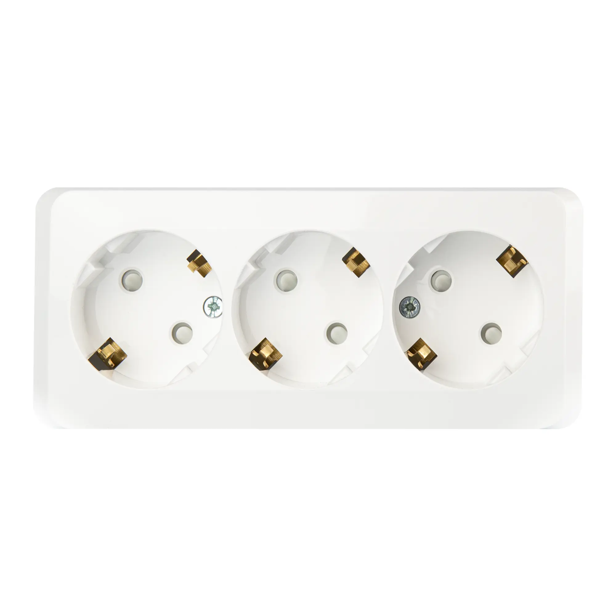 Изображение товара Розетка тройная накладная серии Этюд SYSTEME ELECTRIC белая IP20