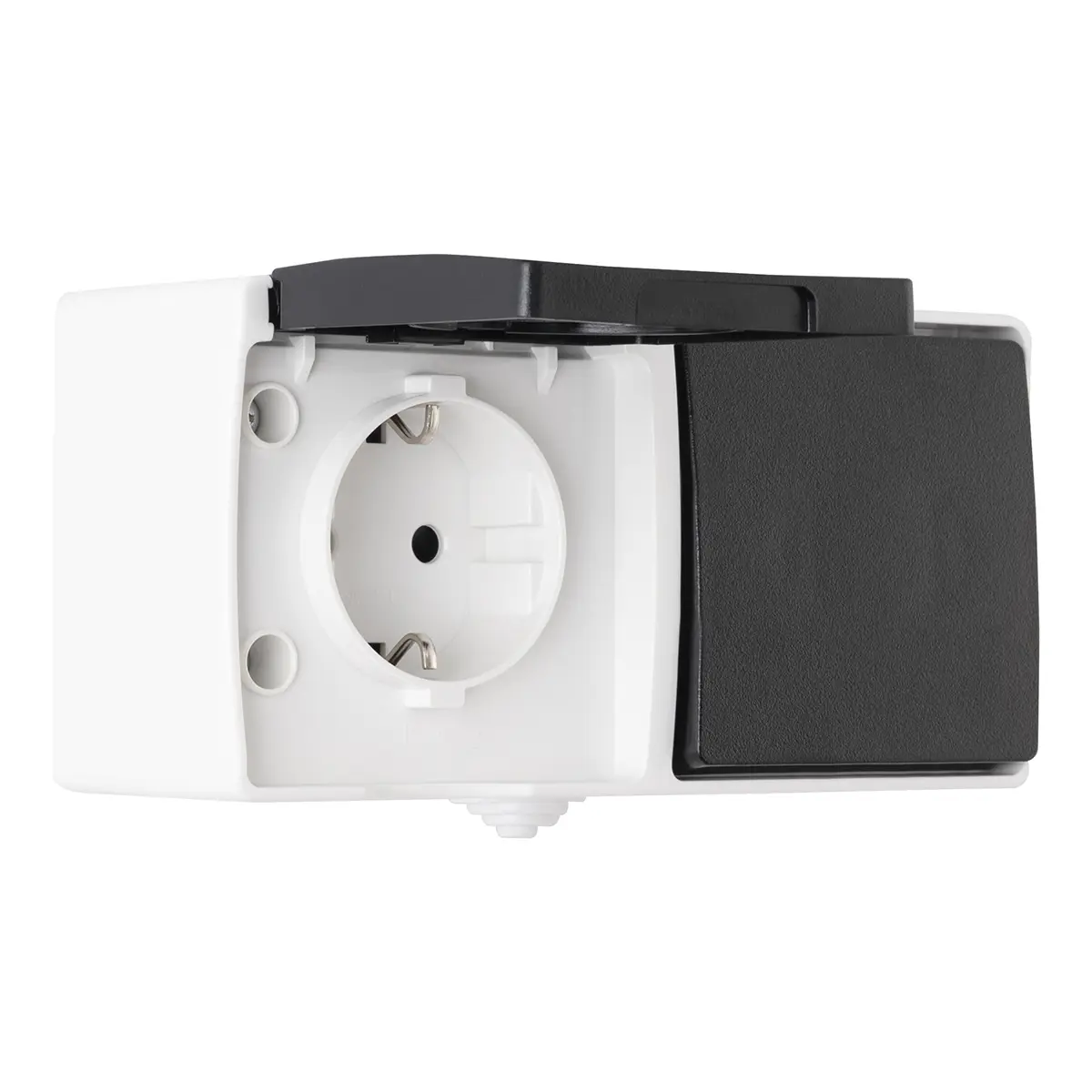 Изображение товара Розетка с выключателем Arte Milano 385551 с заземлением цвет серый