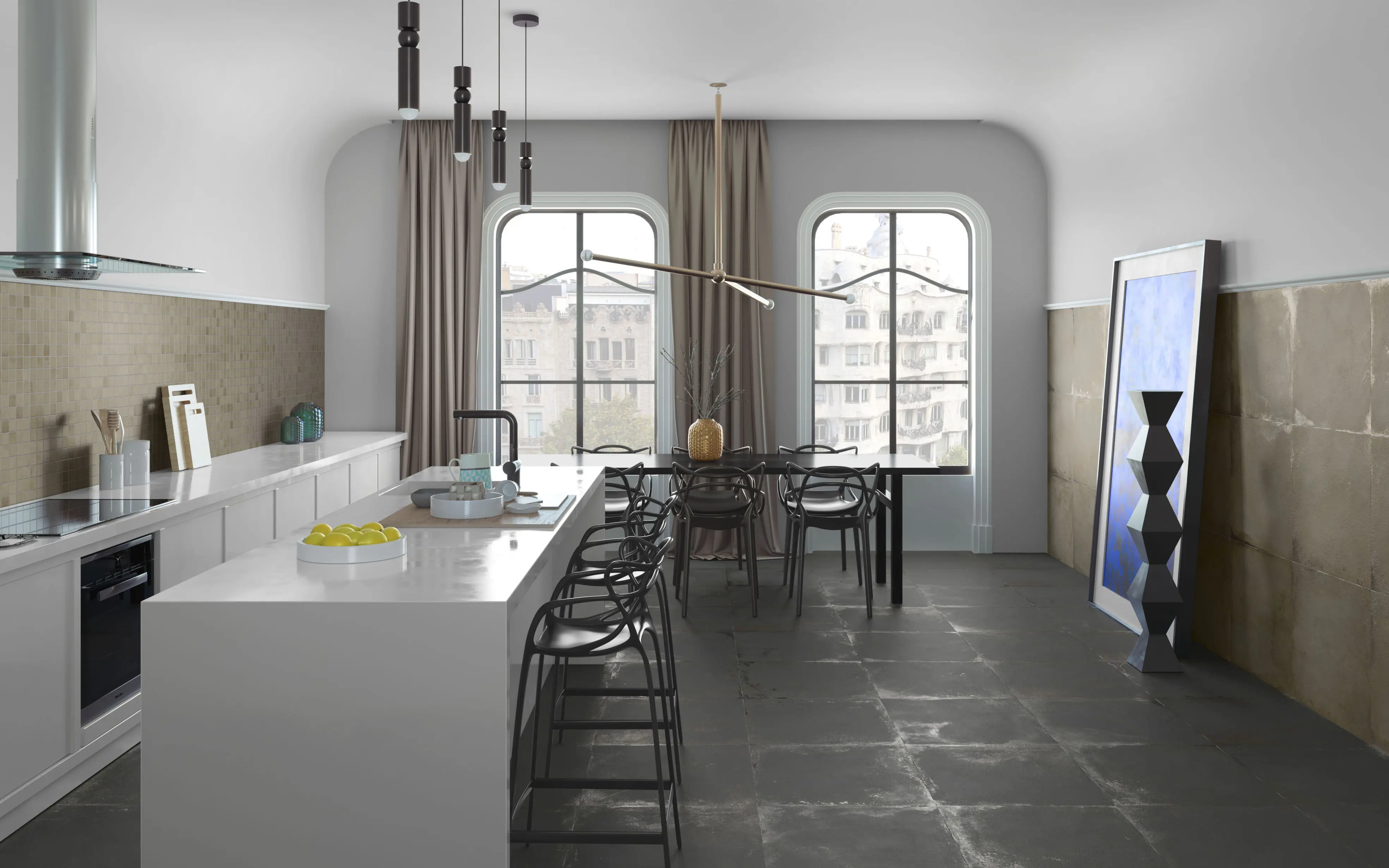 Изображение товара Керамогранит Azteca San fr 60x120 Pav. San Francisco Lux Black 60x120 30 60x120см цвет Black