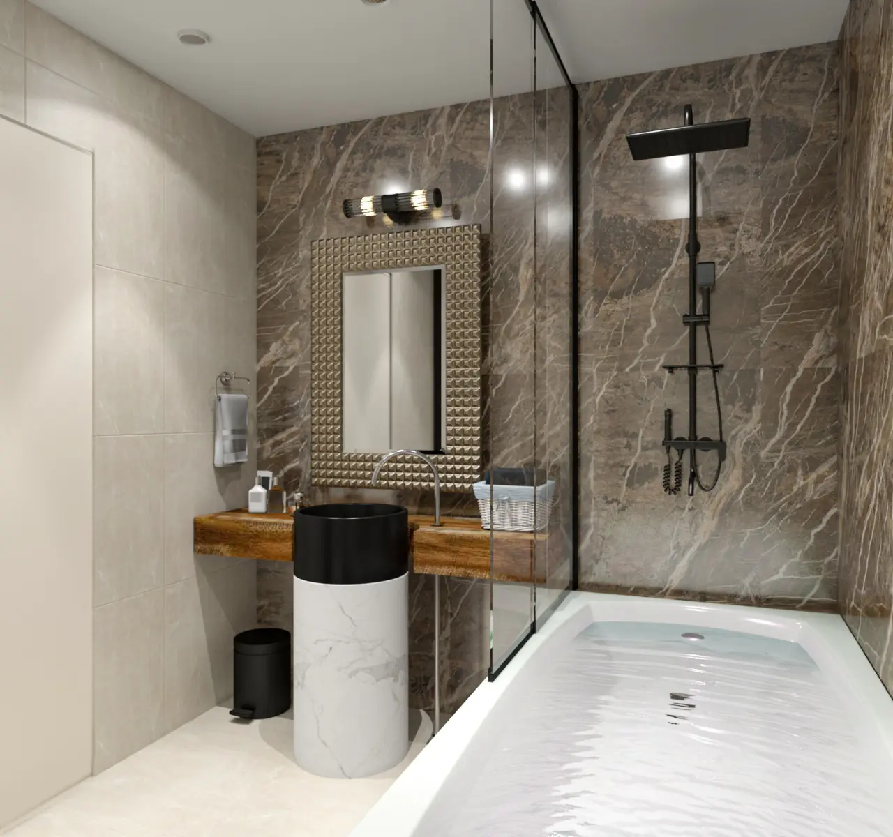 Изображение товара Керамогранит Absolut Gres Viena AB 3111G 60x120 см коричневый эффект камня