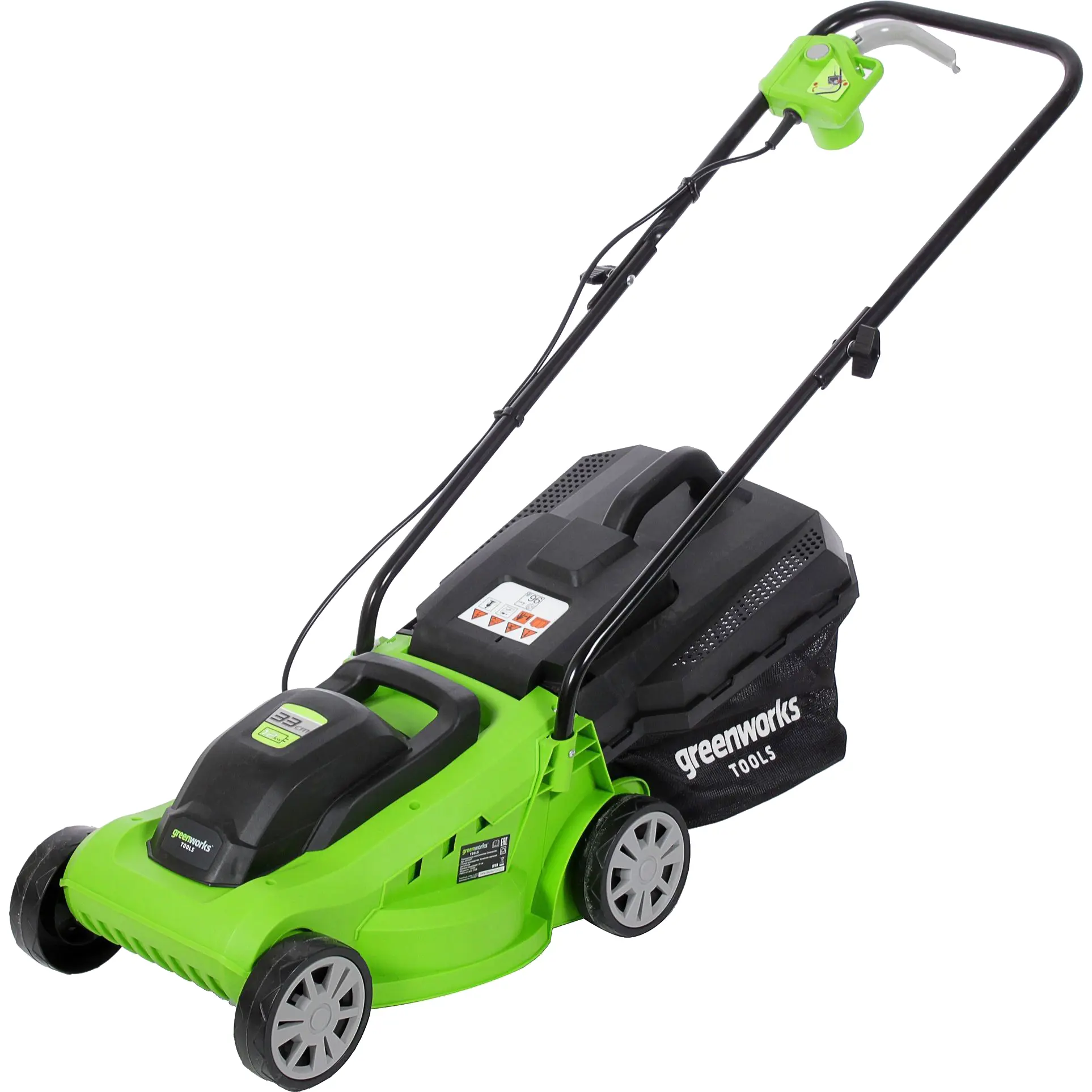 Изображение товара Газонокосилка электрическая GreenWorks GLM1232 1200 Вт 33 см