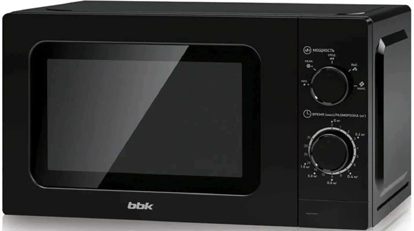 Изображение товара Отдельностоящая микроволновая печь Bbk 20MWS-717M/B 20 л 44.8x28x33 см цвет черный