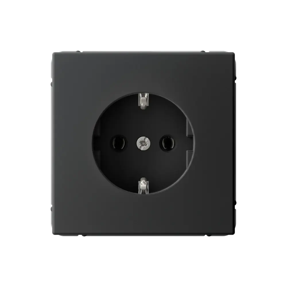 Изображение товара Встраиваемая розетка Systeme electric ArtGallery GAL001043 с заземлением и цвет карбон