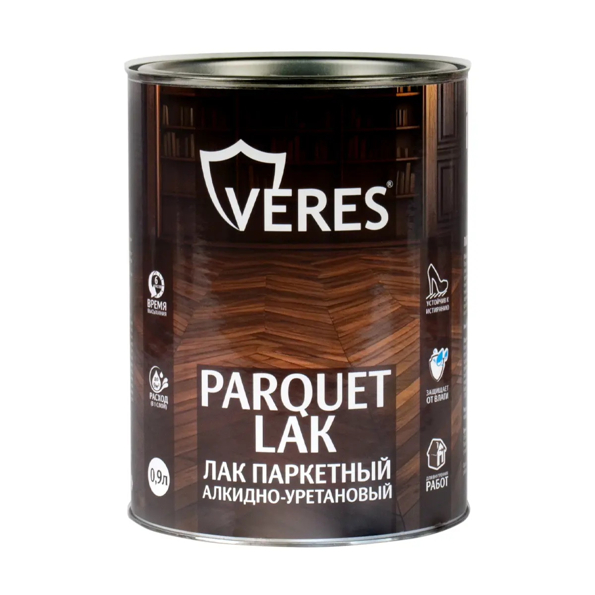 Изображение товара Лак паркетный Veres полуматовый 0.9 л