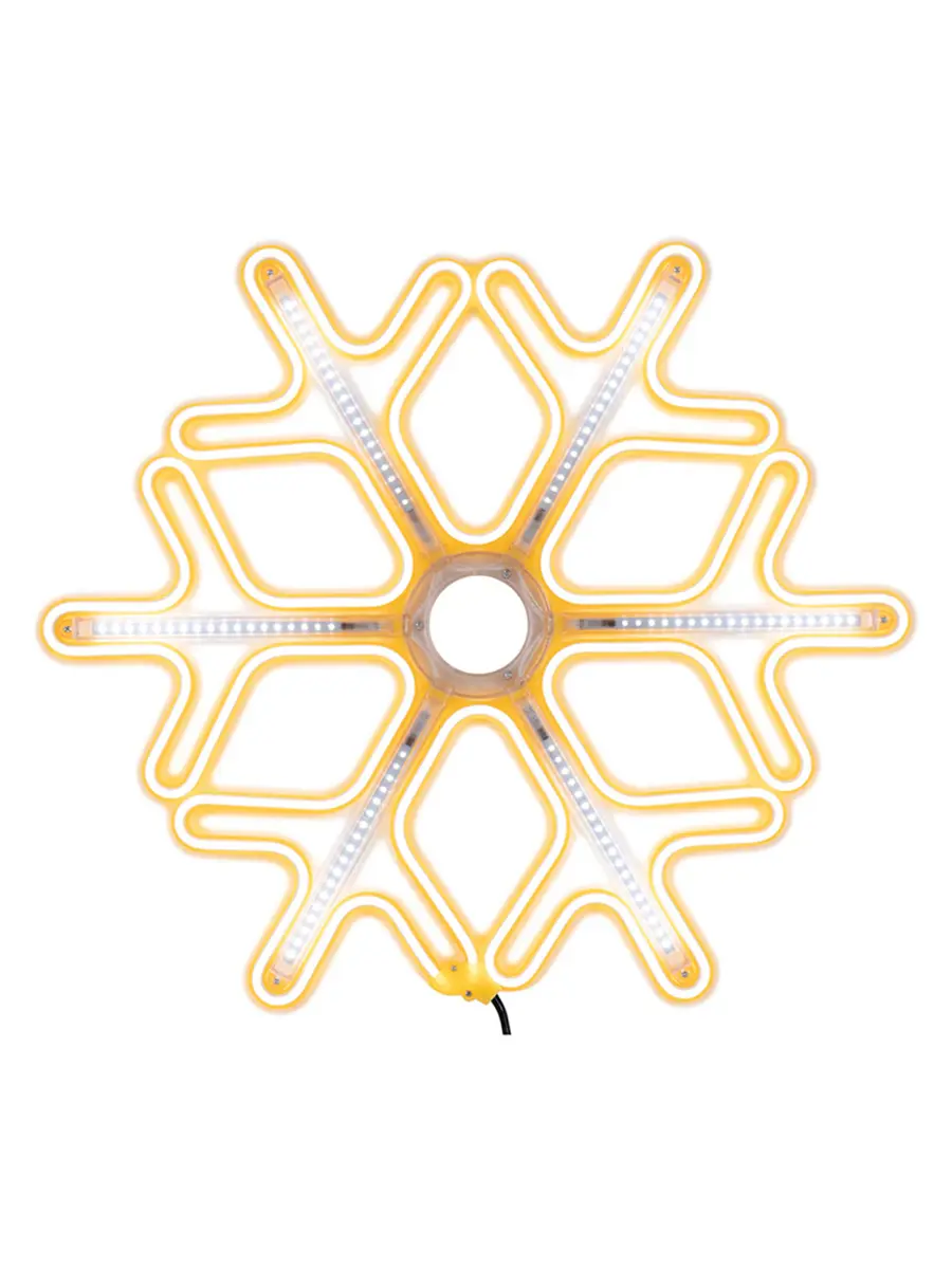 Изображение товара Светящаяся электрическая фигура Снежинка для дома Neon-night 912 ламп h 3 см белый