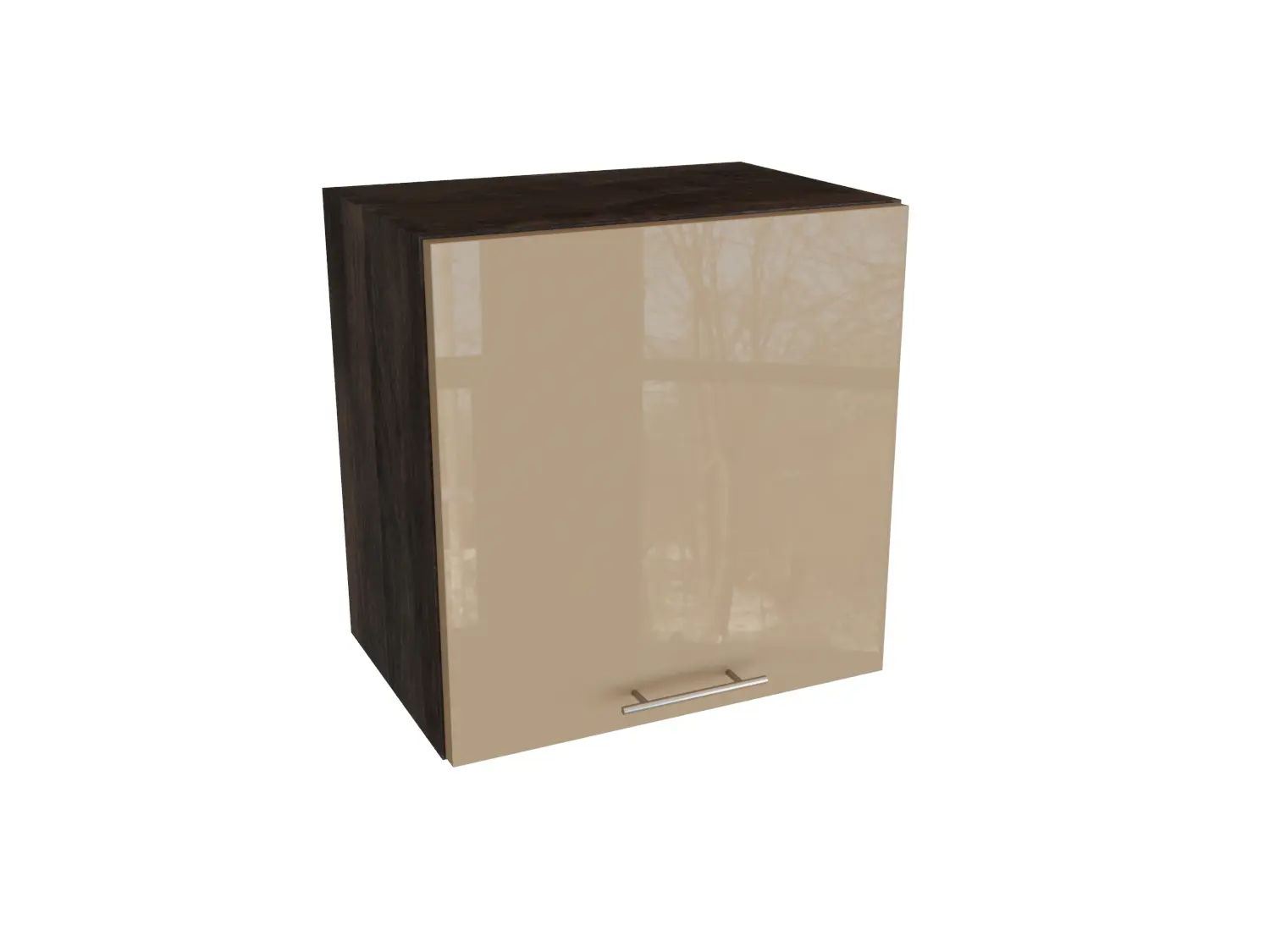 Изображение товара Навесной шкаф МС Валерия верхний горизонтальный 45x46x31.80 см фасад капучино МДФ каркас дуб ЛДСП Сурская мебель