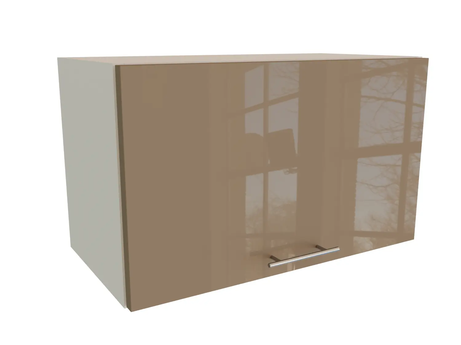 Изображение товара Навесной шкаф Валерия 60x35.80x31.80 см капучино МДФ ЛДСП белый