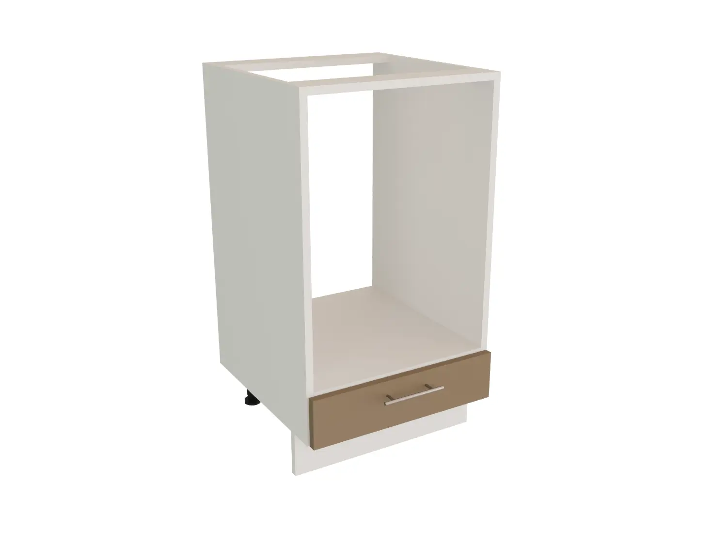 Изображение товара Напольный шкаф МС Валерия 15x81.60x47.80 см фасад капучино МДФ каркас белый ЛДСП Сурская мебель