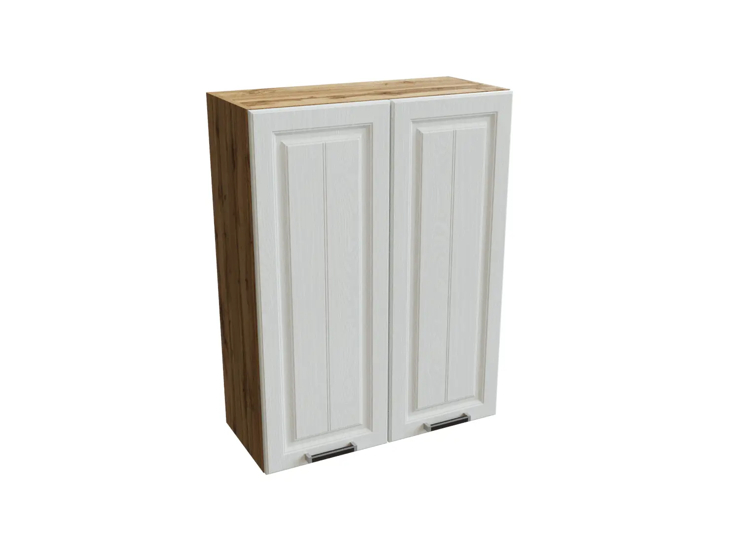 Изображение товара Навесной шкаф Прага 70x92x31.80 см фасад белый дуб МДФ каркас дуб вотан ЛДСП Сурская Мебель