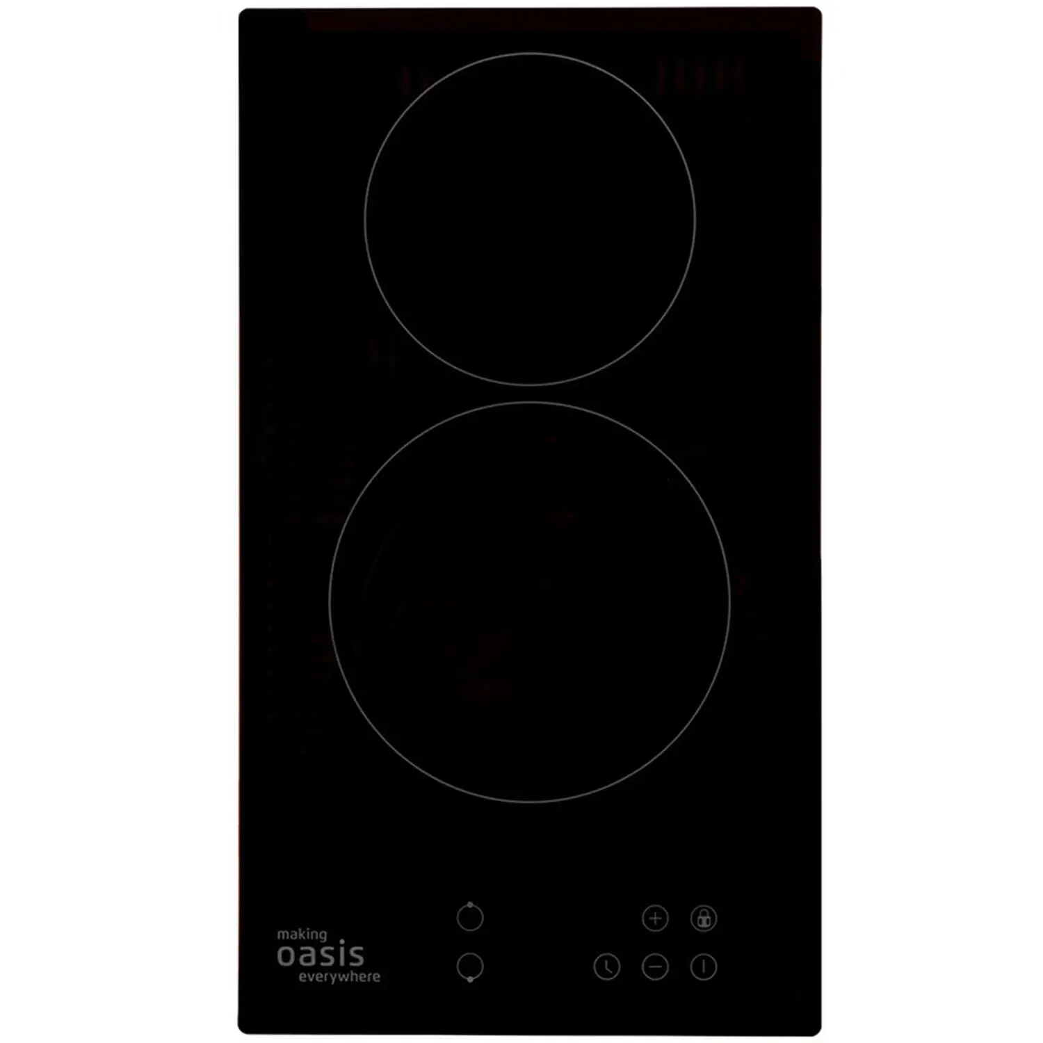 Изображение товара Встраиваемая электрическая варочная панель Oasis P-SBD 29 см 2 конфорки цвет черный