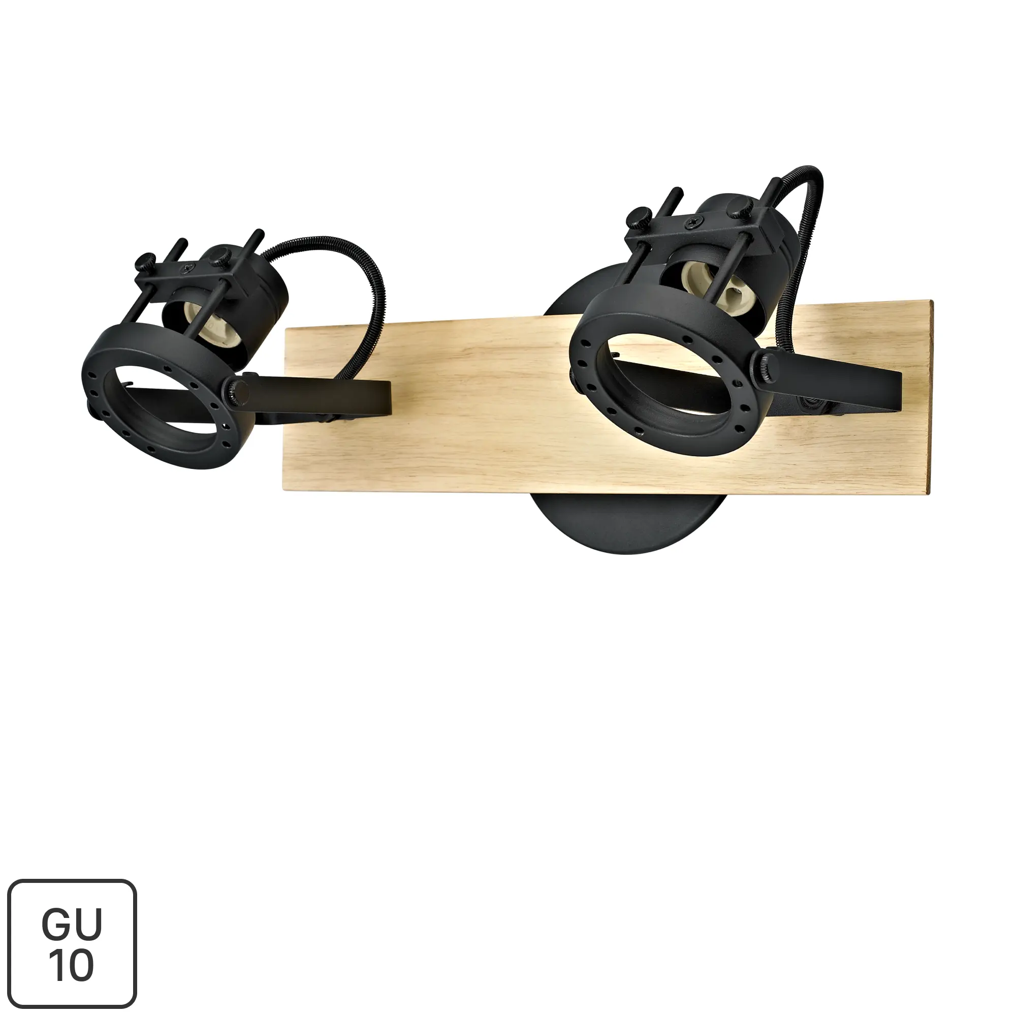 Изображение товара Спот поворотный Inspire Technic 2 лампы GU10 черный/дерево