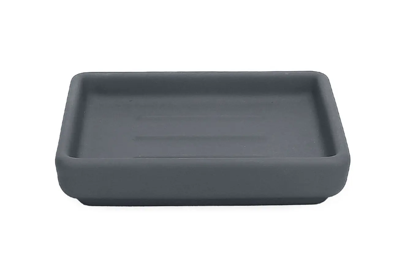 Изображение товара Мыльница PROFFI HOME Graphitel из керамики серого цвета