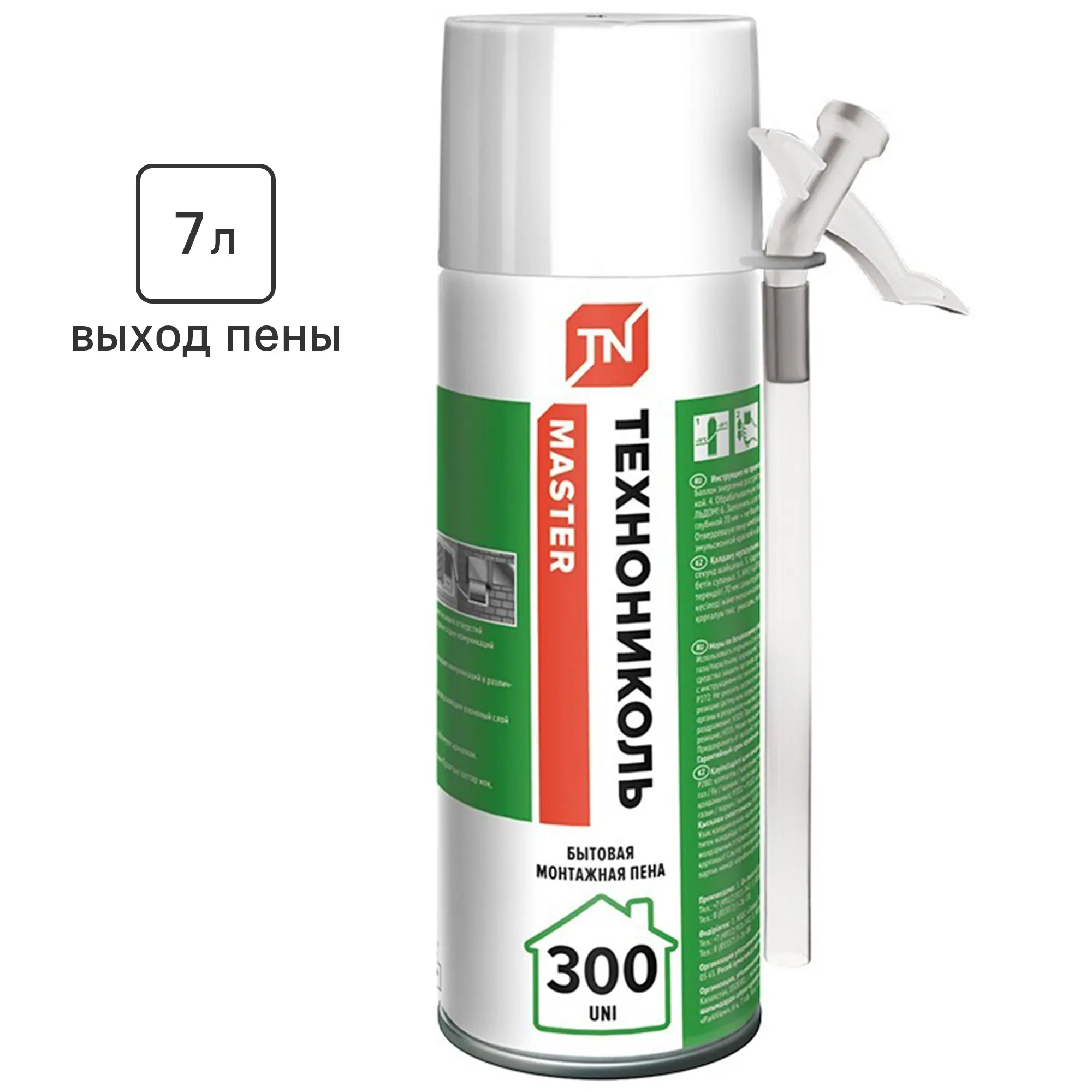 Изображение товара Пена монтажная бытовая Технониколь Master UNI 300 300 мл для герметизации и теплоизоляции