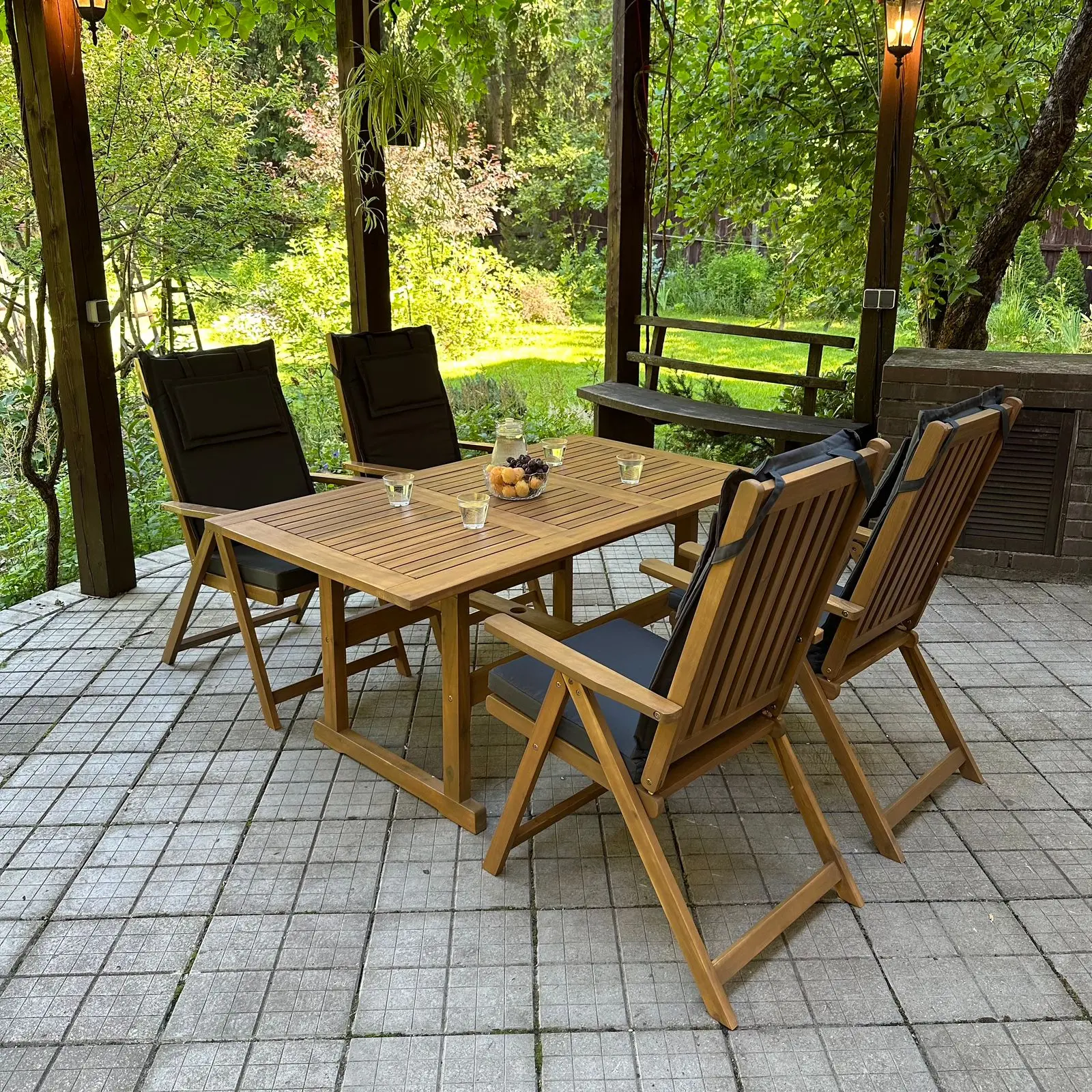 Изображение товара Набор обеденной мебели для сада Royal family 466-51 дерево акация 5 предметов