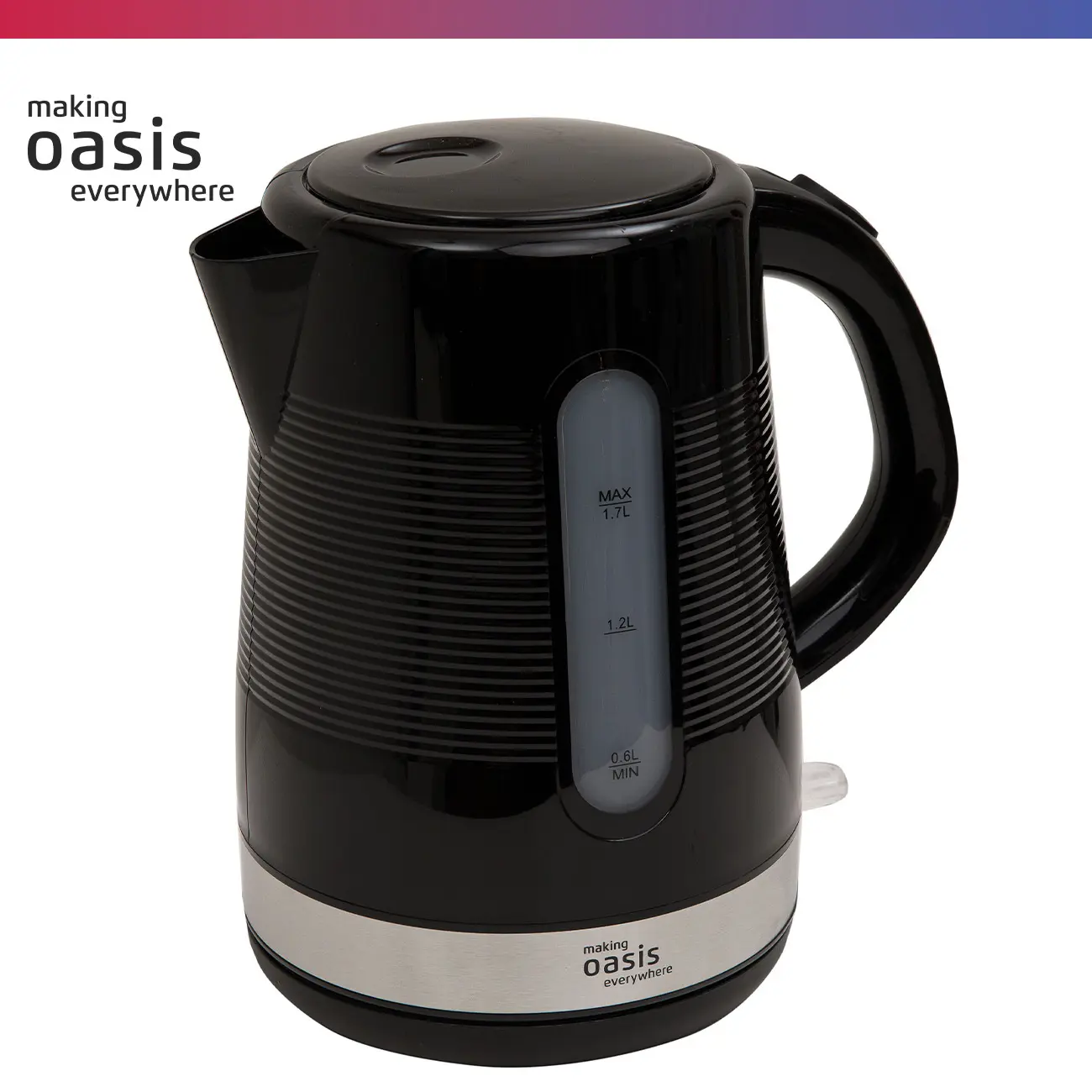 Изображение товара Электрический чайник 1.7 л Making oasis everywhere K-1PB пластик цвет черный