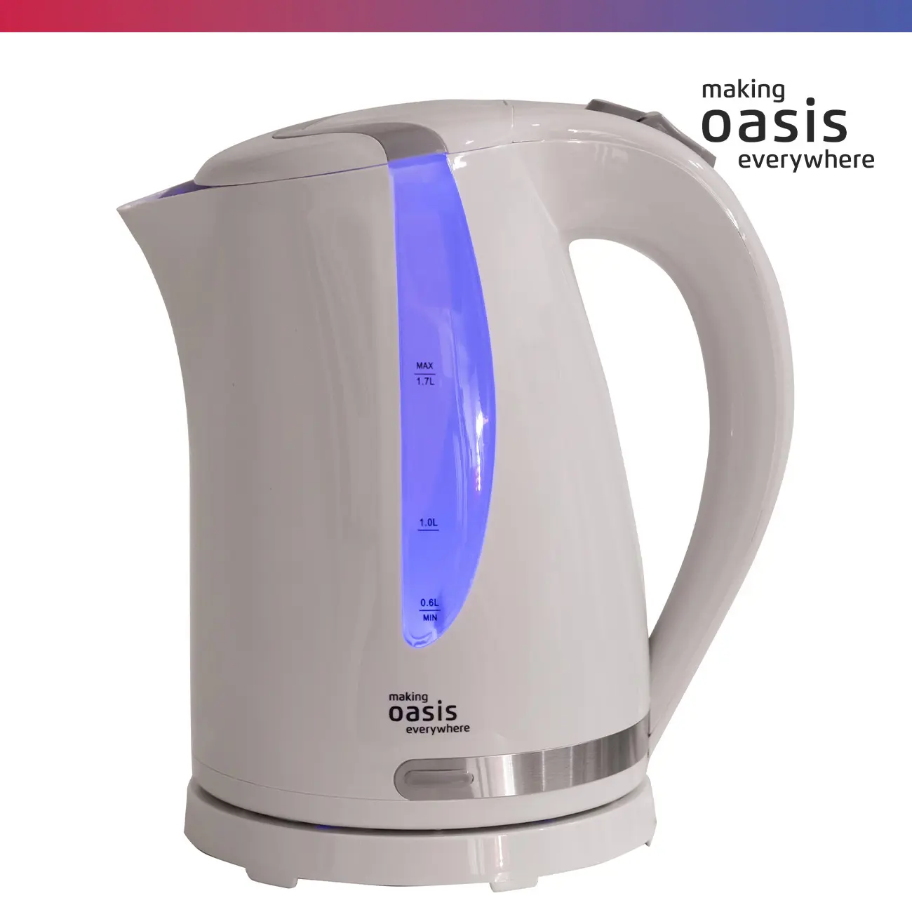 Изображение товара Электрический чайник 1.7 л Making oasis everywhere K-2PW пластик цвет белый