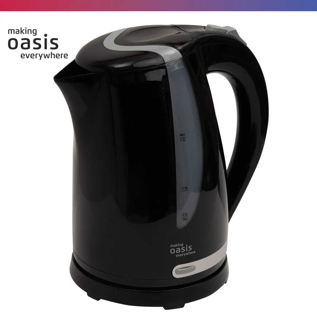 Изображение товара Электрический чайник 1.7 л Making oasis everywhere K-2PB пластик цвет черный