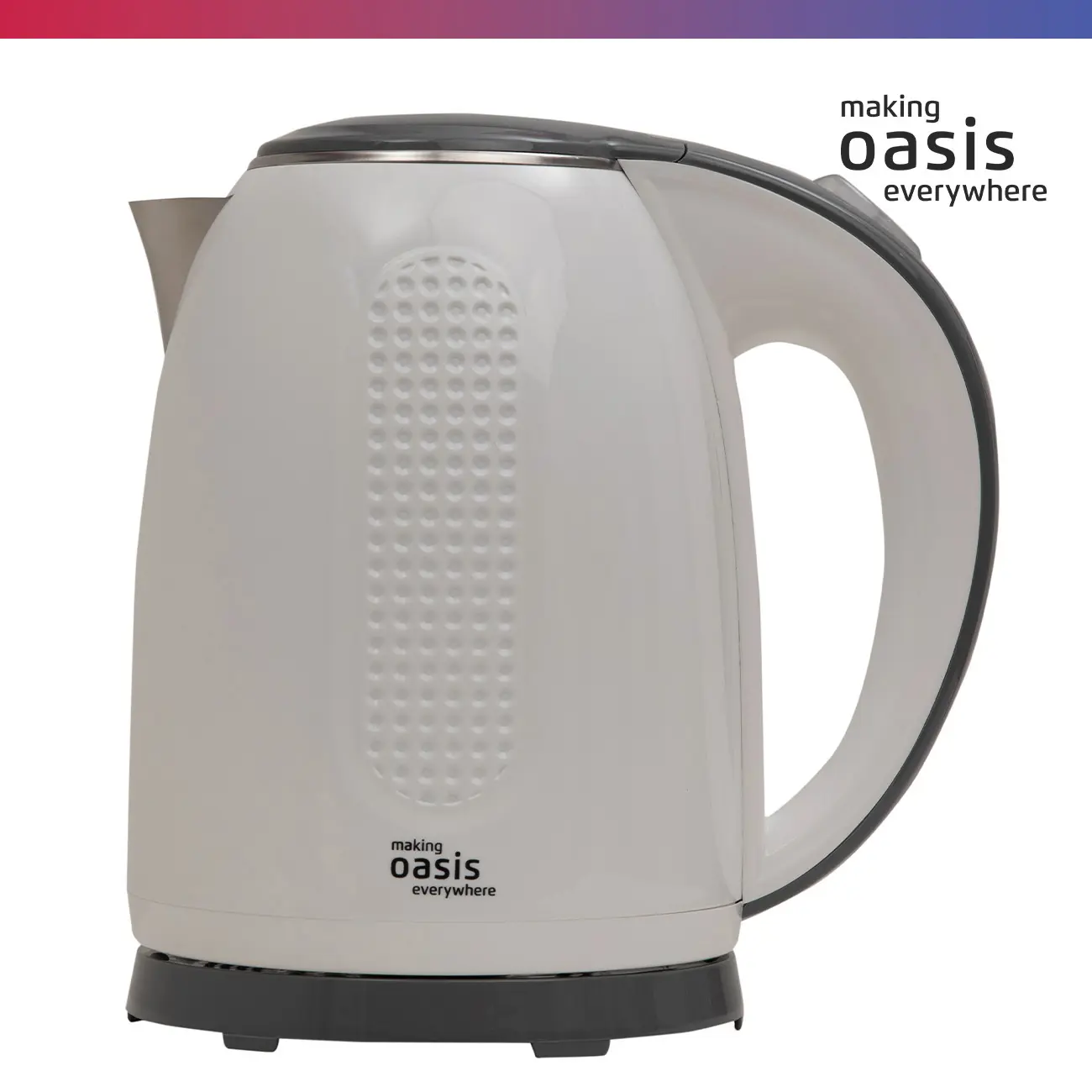 Изображение товара Электрический чайник 1.7 л Making oasis everywhere K-6SPW нержавеющая сталь цвет белый, серый