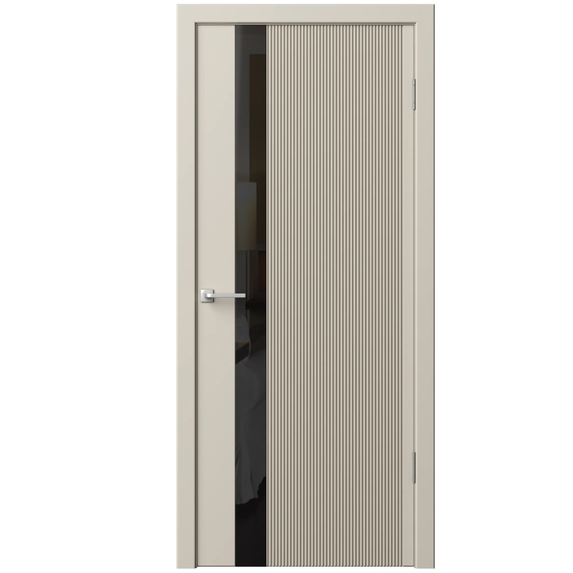 Изображение товара Межкомнатная дверь Синди-5 с остеклением и замком 70x190 см эмаль мокко