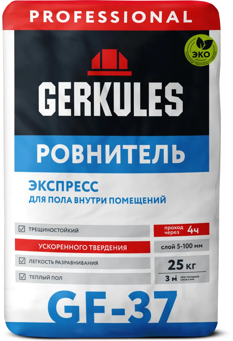 Изображение товара Экспресс-ровнитель для пола Gerkules GF-37 25 кг