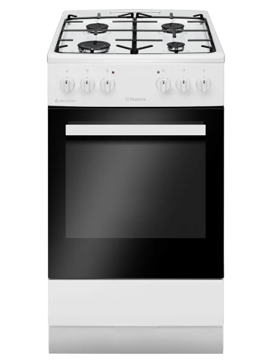 Изображение товара Газовая плита с духовкой Hansa FCMW56069H 50x85x60 см цвет белый