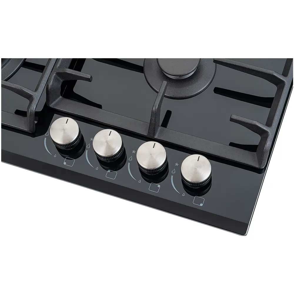 Изображение товара Газовая варочная панель NORDFROST HM 6042 B 58 см 4 конфорки черное стекло
