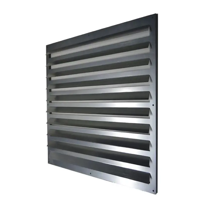 Изображение товара Решетка вентиляционная Шамрай 250x500 мм с наружними жалюзи сталь цвет серый