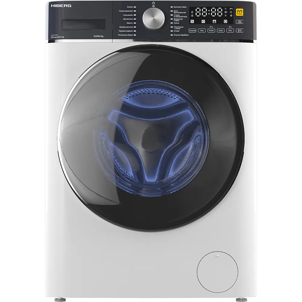 Изображение товара Стиральная машина с сушкой Hiberg i-DDQ8 10 кг белый инверторные технологии