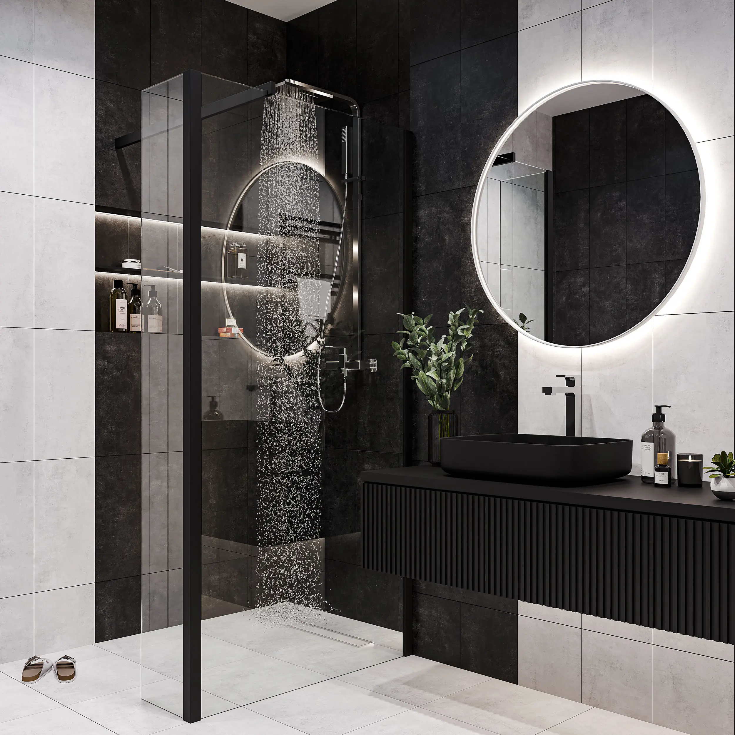 Изображение товара Плитка настенная Culto Martis 25x50 см матовая темно-серого цвета