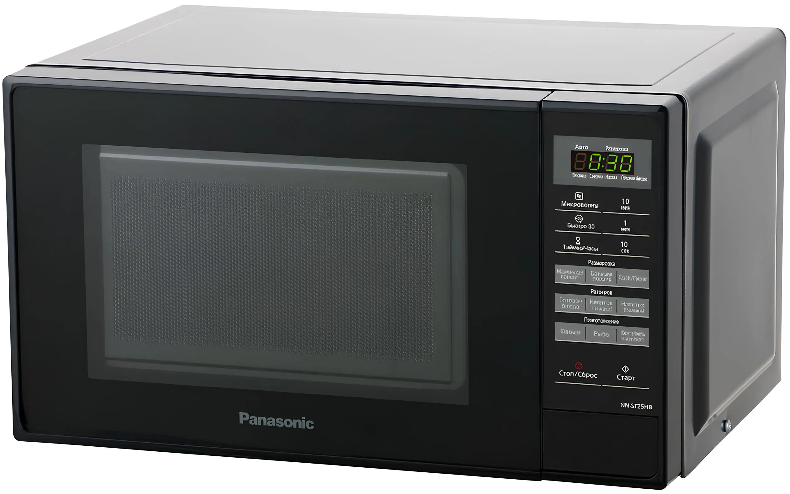Изображение товара Отдельностоящая микроволновая печь Panasonic NN-ST25HBZPE 20 л 44.3x25.8x33 см цвет черный