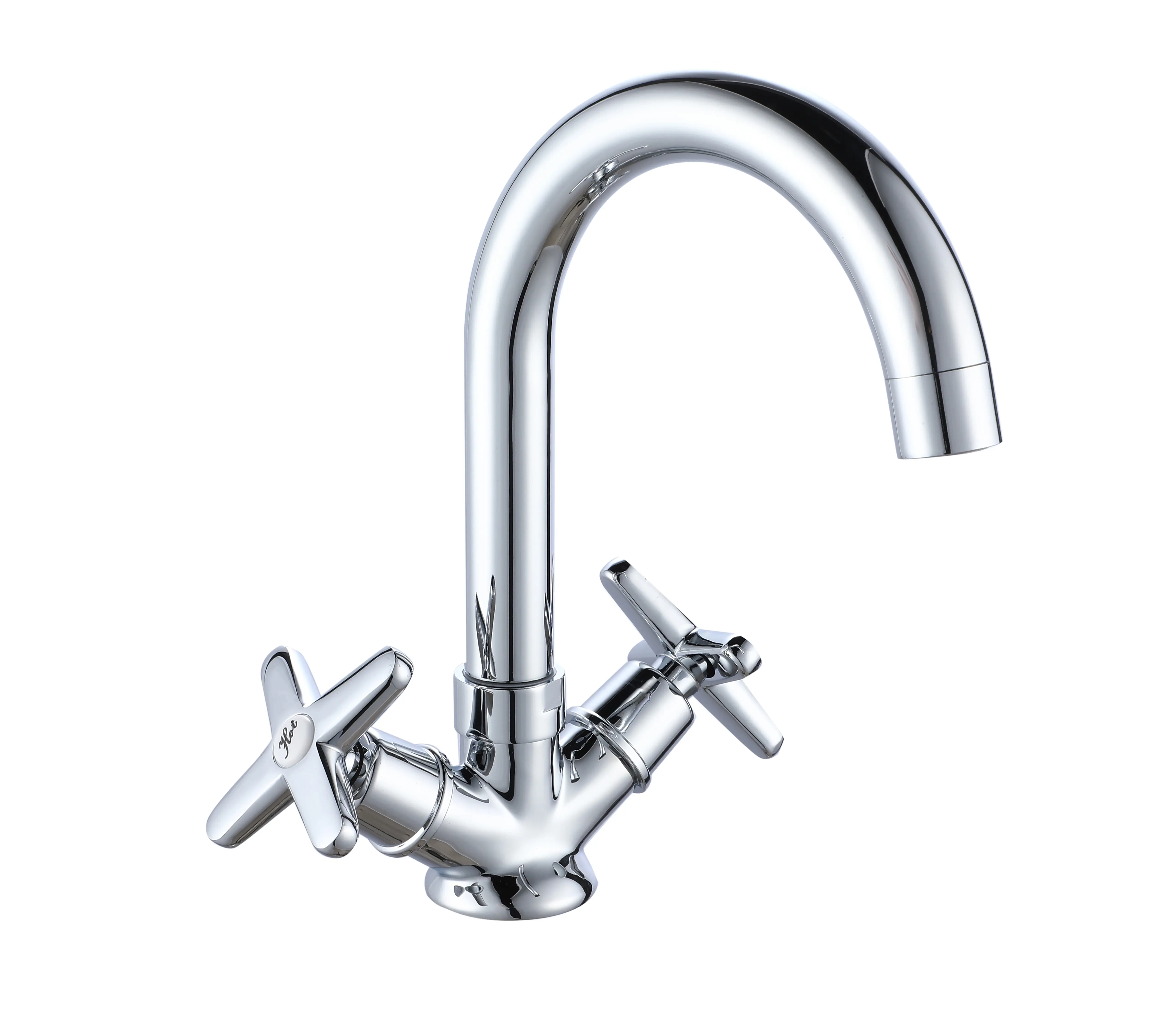 Изображение товара Смеситель для раковины Voda STR26 двухвентильный цвет хром